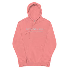 Load image into Gallery viewer, White embroidered pigment-dyed hoodie