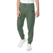 Load image into Gallery viewer, Classic "Red/Black EMB" pigment-dyed sweatpants