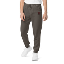 Load image into Gallery viewer, Classic "Red/Black EMB" pigment-dyed sweatpants