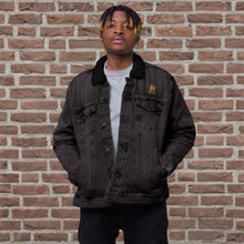 Load image into Gallery viewer, Denim sherpa jacket - Gold and Black