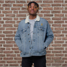 Load image into Gallery viewer, Denim sherpa jacket - Gold and Black