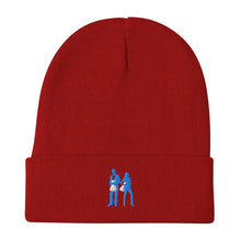 Load image into Gallery viewer, Blue Embroidered Beanie