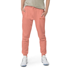 Load image into Gallery viewer, Classic &quot;Orange/White EMB&quot; fleece sweatpants