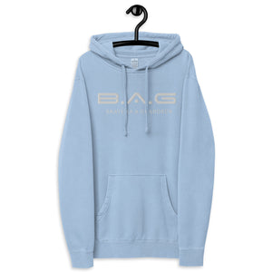 Classic "White EMB" pigment-dyed hoodie