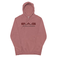 Load image into Gallery viewer, Classic &quot;Red/Black EMB&quot; pigment-dyed hoodie