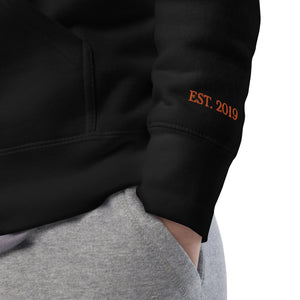 Classic "Orange/White EMB" fleece hoodie