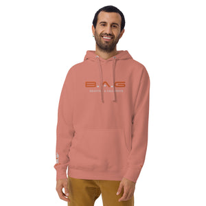 Classic "Orange/White EMB" fleece hoodie