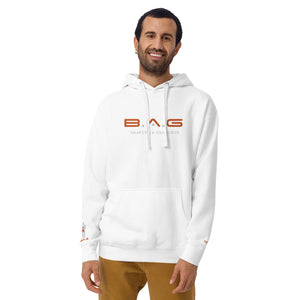 Classic "Orange/White EMB" fleece hoodie