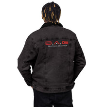 Load image into Gallery viewer, RED EMB denim sherpa jacket