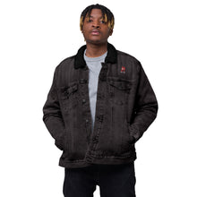 Load image into Gallery viewer, RED EMB denim sherpa jacket