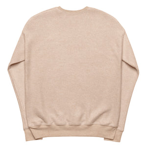 Embroidered sueded fleece sweatshirt