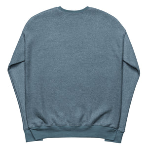Embroidered sueded fleece sweatshirt